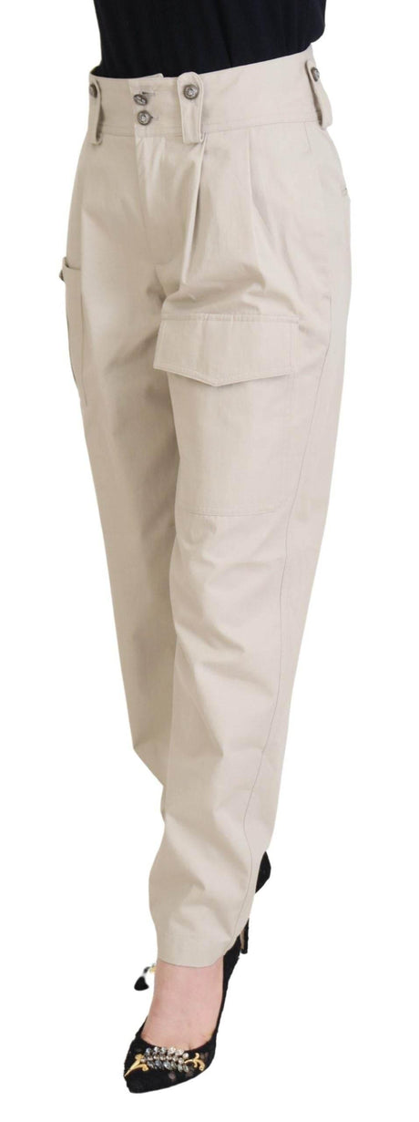 Dolce & Gabbana Beige High Waist Women Pants - Hilstor