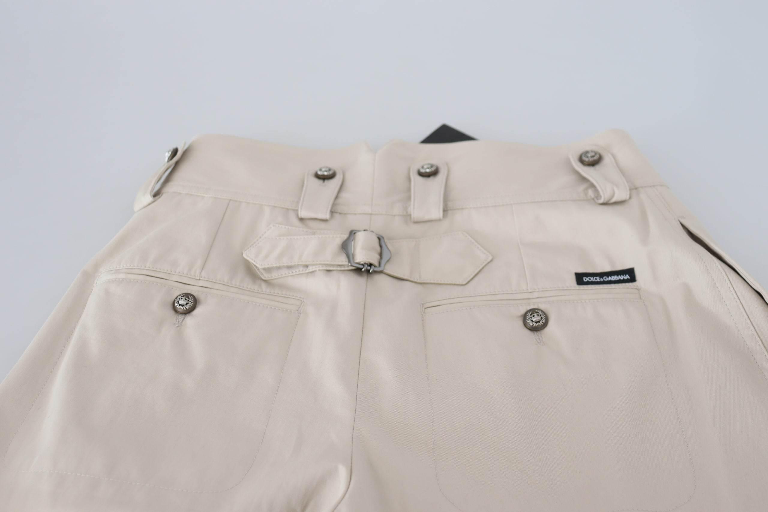 Dolce & Gabbana Beige High Waist Women Pants - Hilstor