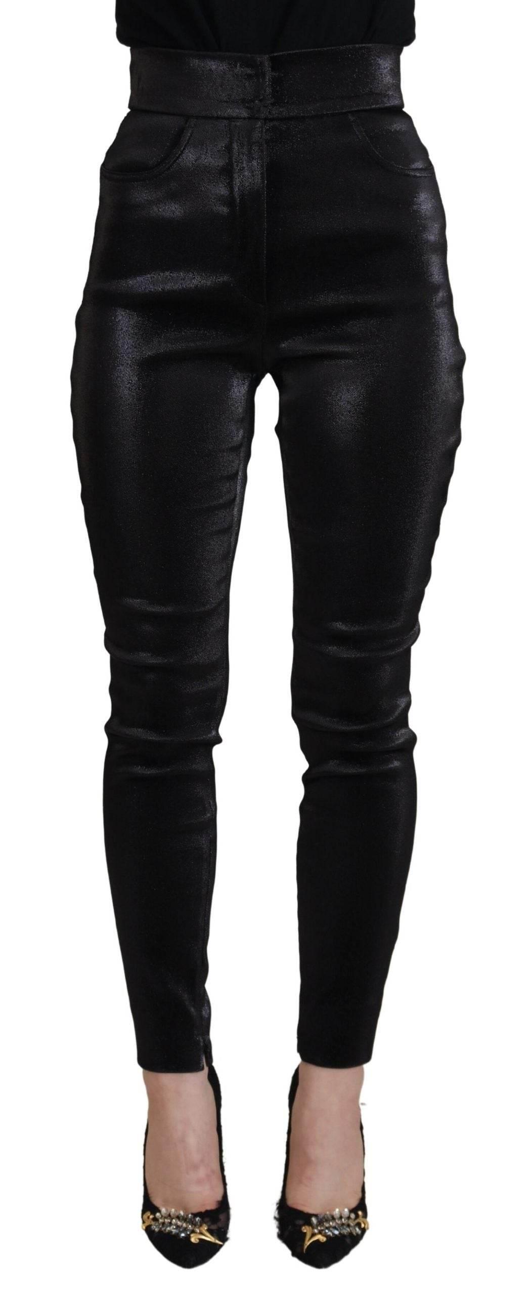 Dolce & Gabbana Black Washed Cotton Skinny Denim Jeans - Hilstor