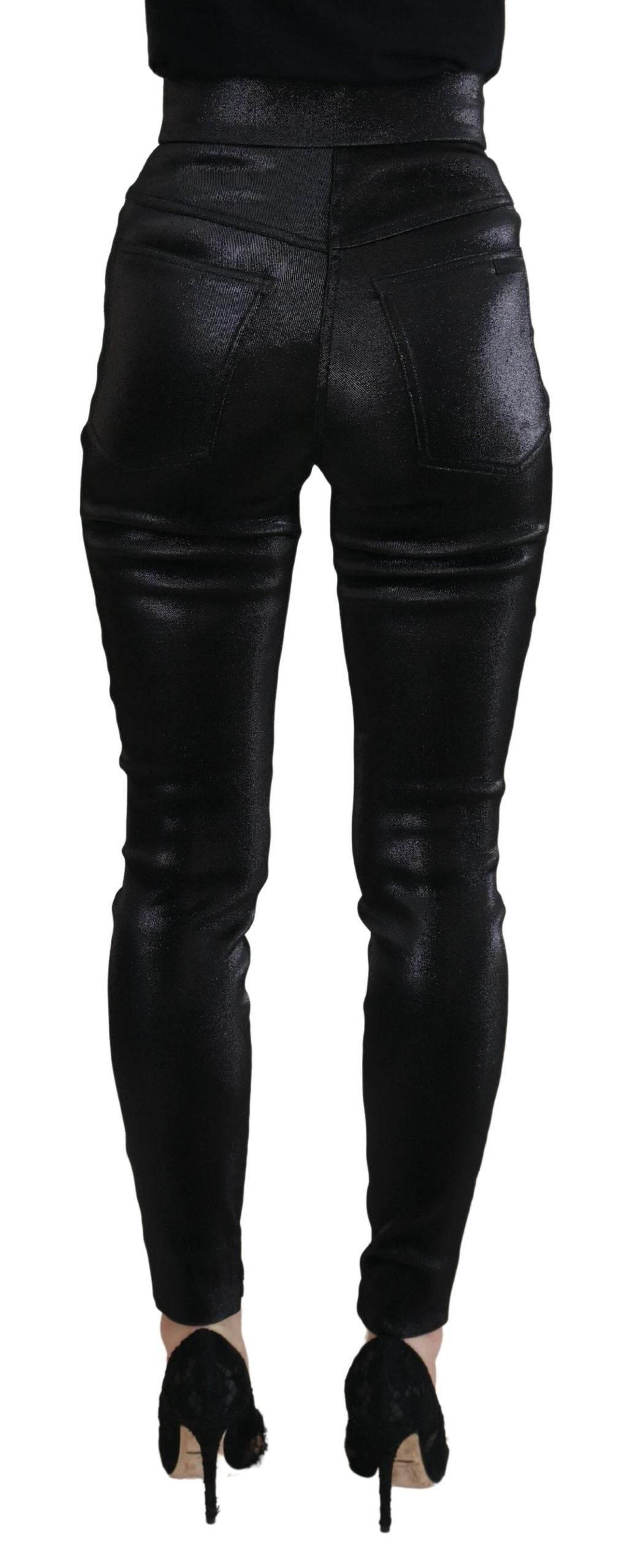Dolce & Gabbana Black Washed Cotton Skinny Denim Jeans - Hilstor