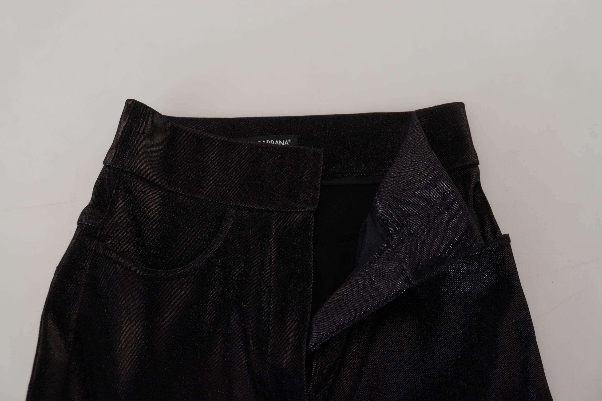 Dolce & Gabbana Black Washed Cotton Skinny Denim Jeans - Hilstor