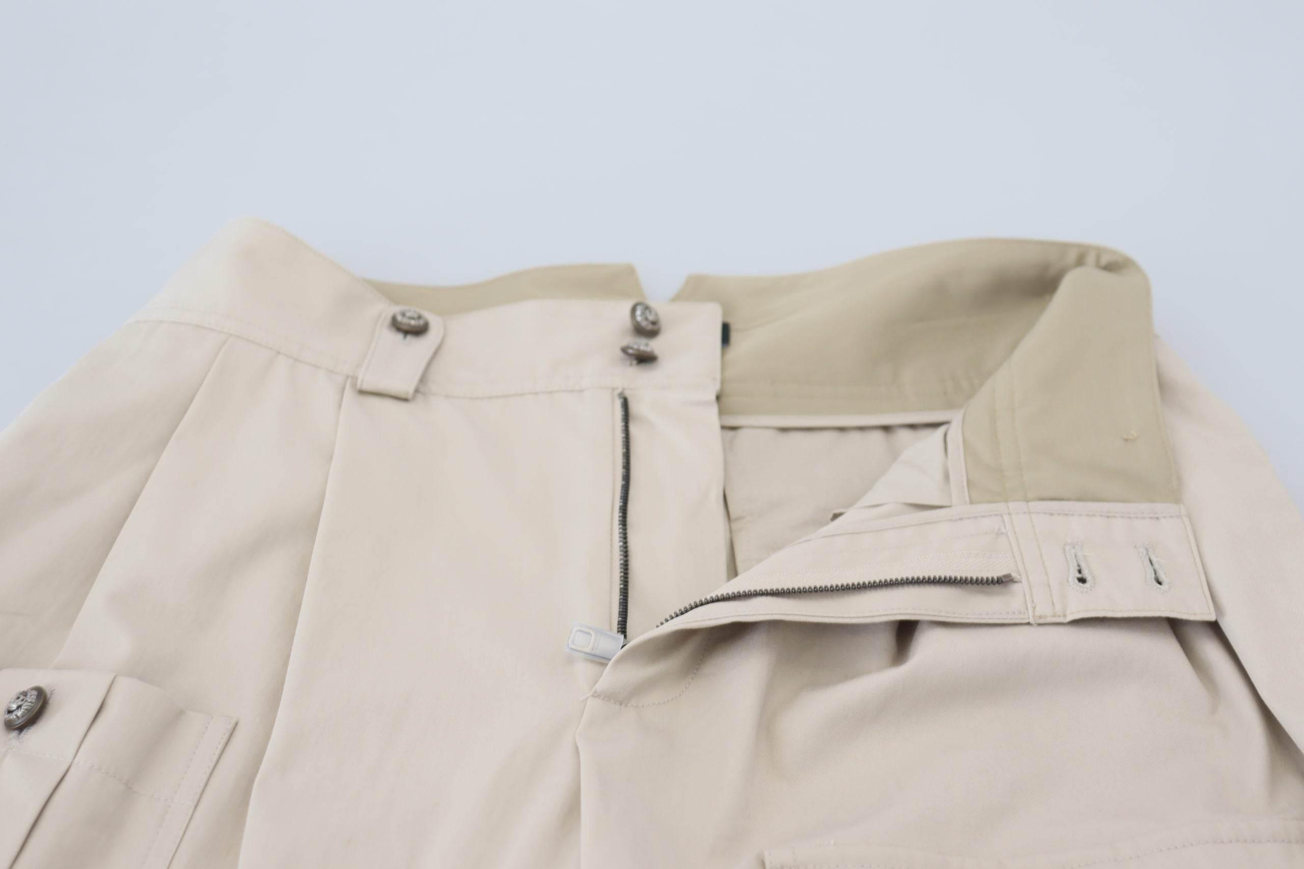 Dolce & Gabbana Beige Cotton Women Cargo Pants - Hilstor