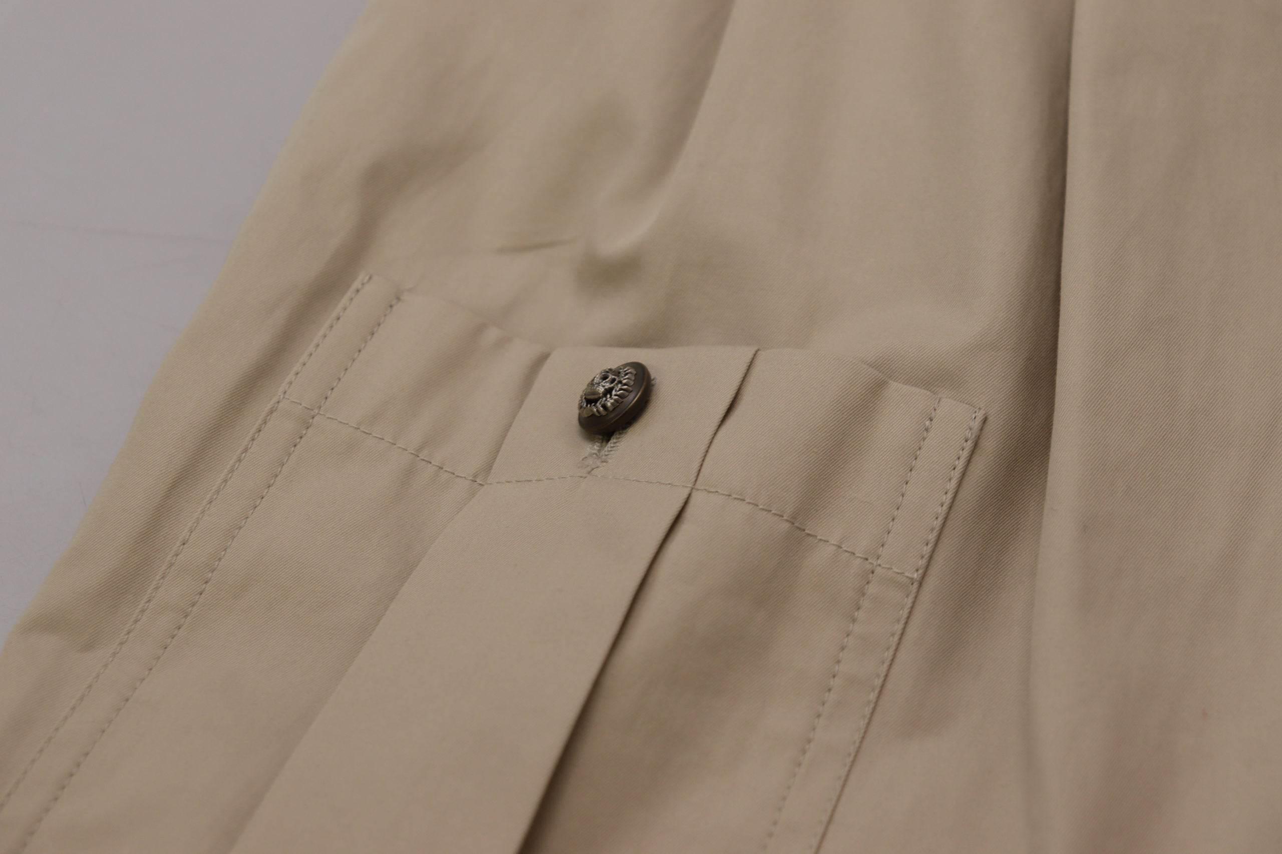 Dolce & Gabbana Beige Cotton Women Cargo Pants - Hilstor