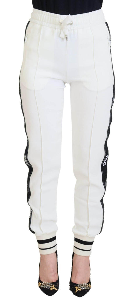 Dolce & Gabbana White DG Logo Sweatpants Pants - Hilstor