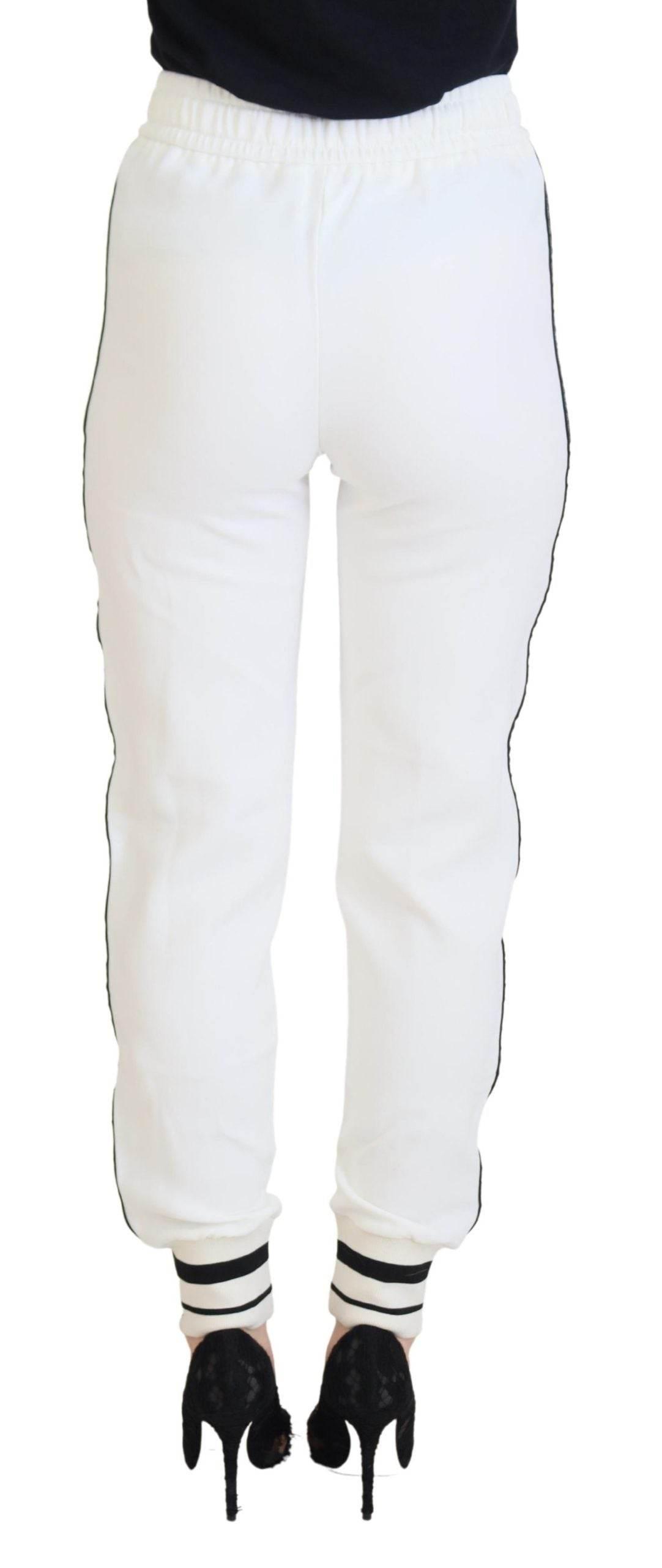 Dolce & Gabbana White DG Logo Sweatpants Pants - Hilstor