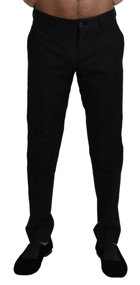 Dolce & Gabbana Black Chino Formal Cotton Pants - Hilstor