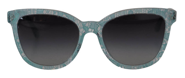 Dolce & Gabbana Blue Lace Crystal Acetate Butterfly DG4190 Sunglasses - Hilstor