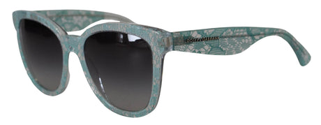 Dolce & Gabbana Blue Lace Crystal Acetate Butterfly DG4190 Sunglasses - Hilstor