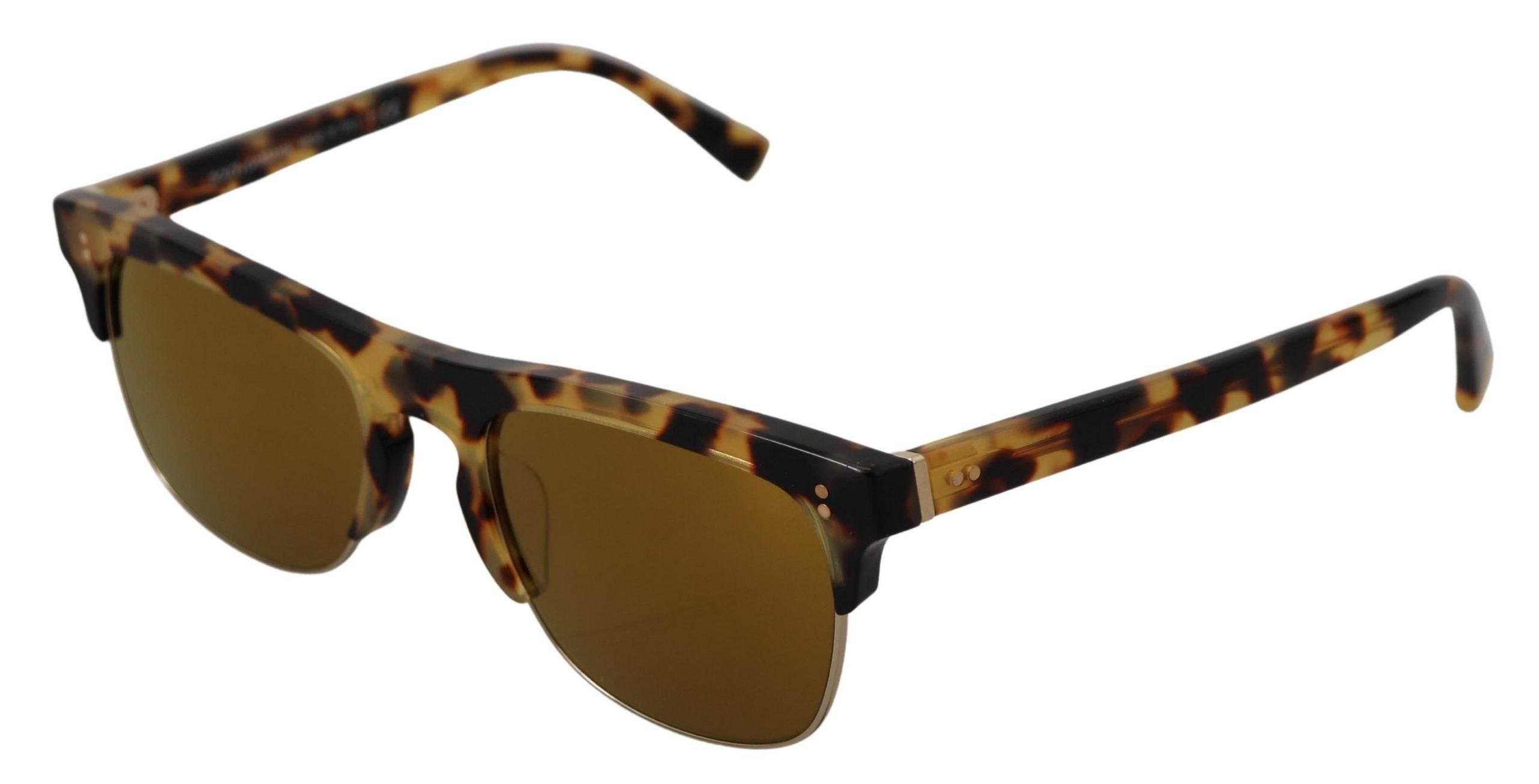 Dolce & Gabbana Brown Gold Acetate Havana DG430A Sunglasses - Hilstor