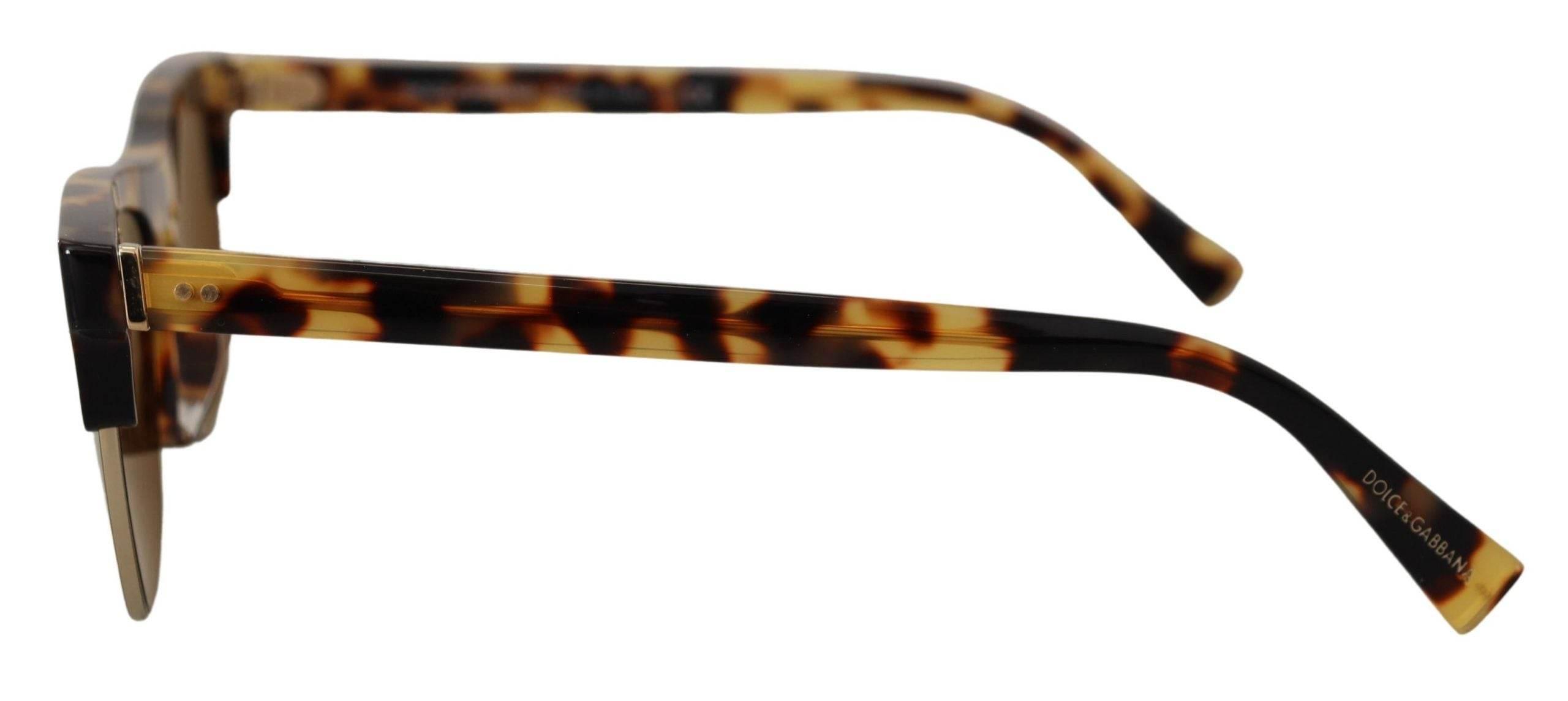 Dolce & Gabbana Brown Gold Acetate Havana DG430A Sunglasses - Hilstor