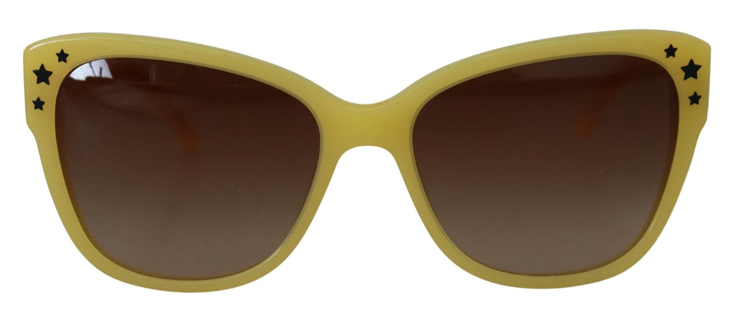 Dolce & Gabbana Yellow Acetate Frame Stars Embellishment DG4124 Sunglasses - Hilstor