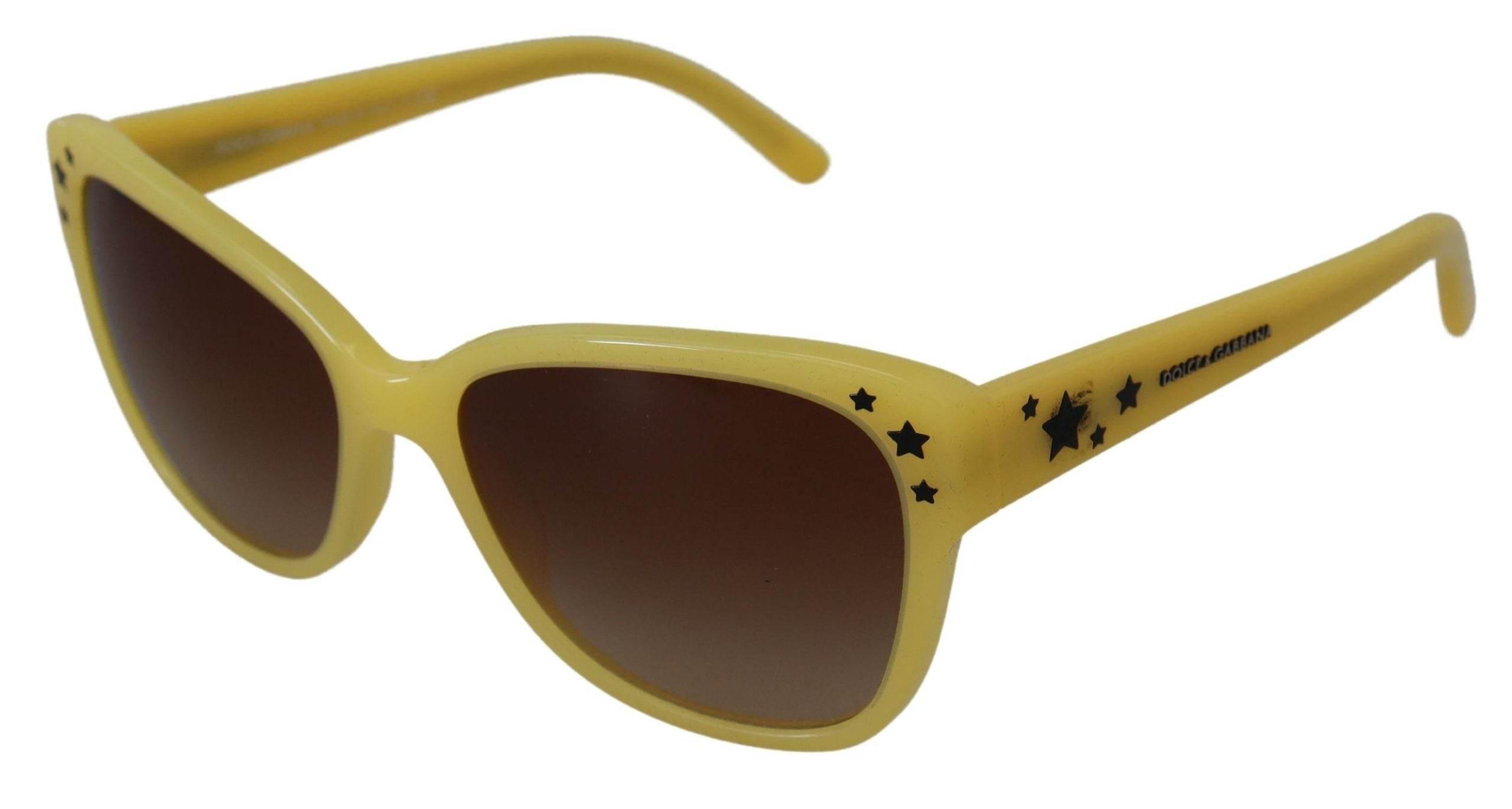 Dolce & Gabbana Yellow Acetate Frame Stars Embellishment DG4124 Sunglasses - Hilstor