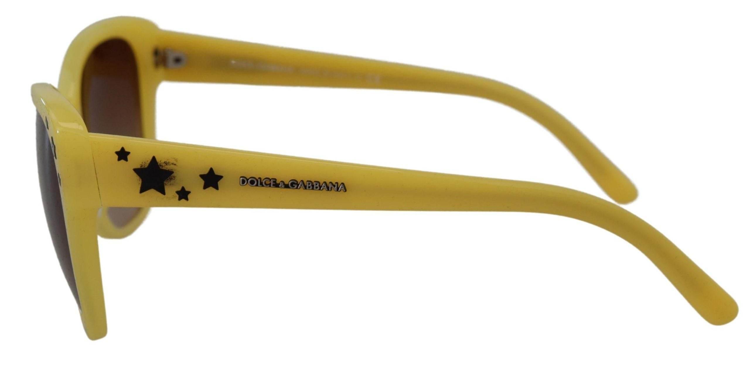 Dolce & Gabbana Yellow Acetate Frame Stars Embellishment DG4124 Sunglasses - Hilstor
