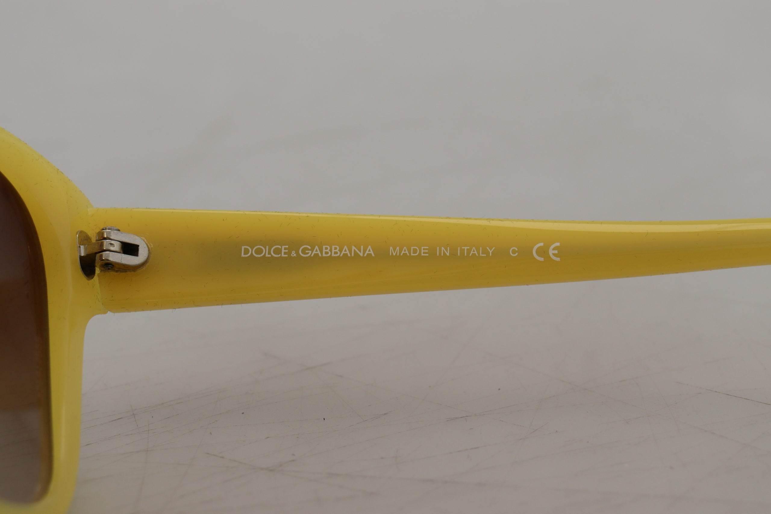 Dolce & Gabbana Yellow Acetate Frame Stars Embellishment DG4124 Sunglasses - Hilstor