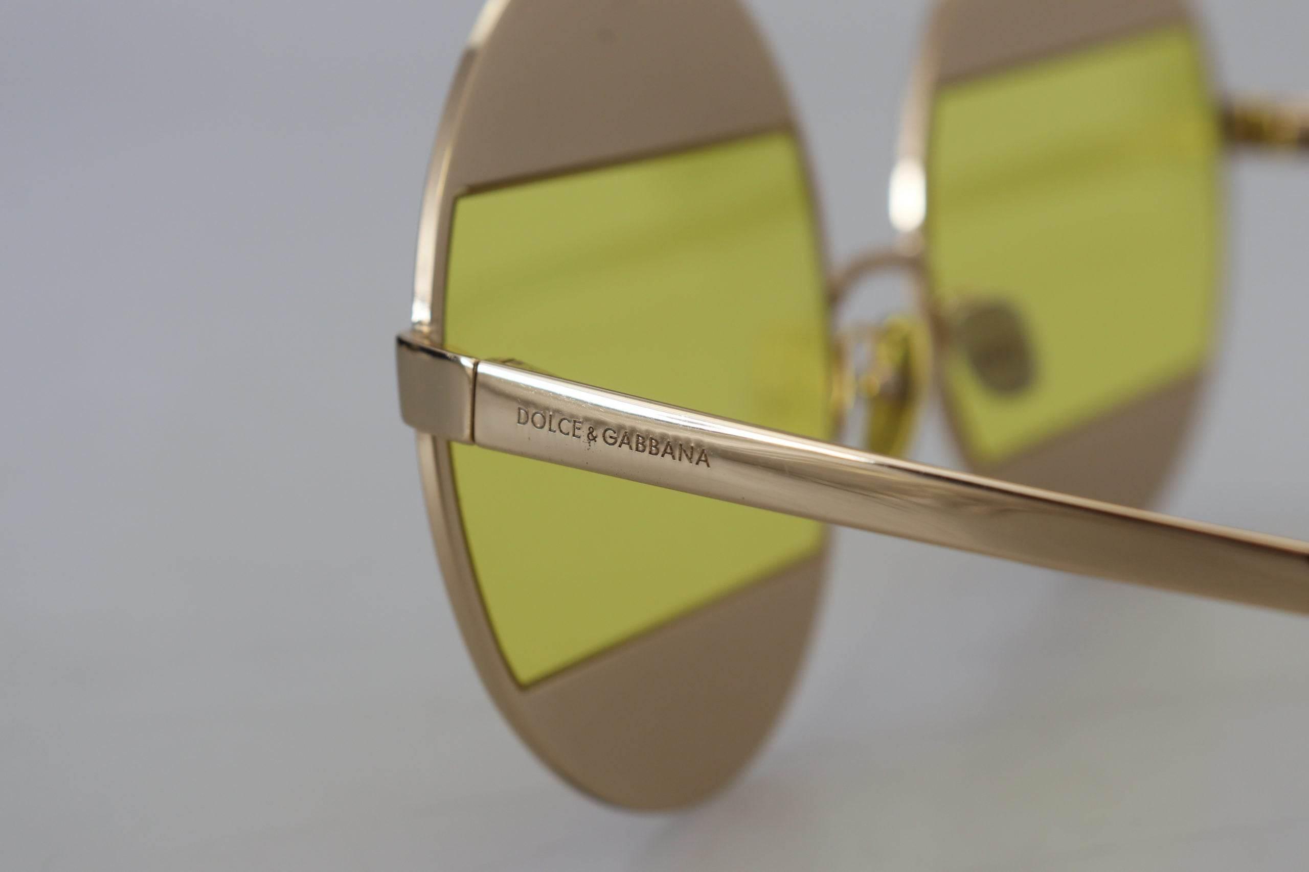 Dolce & Gabbana Gold Oval Metal Crystals Shades DG2209B Sunglasses - Hilstor
