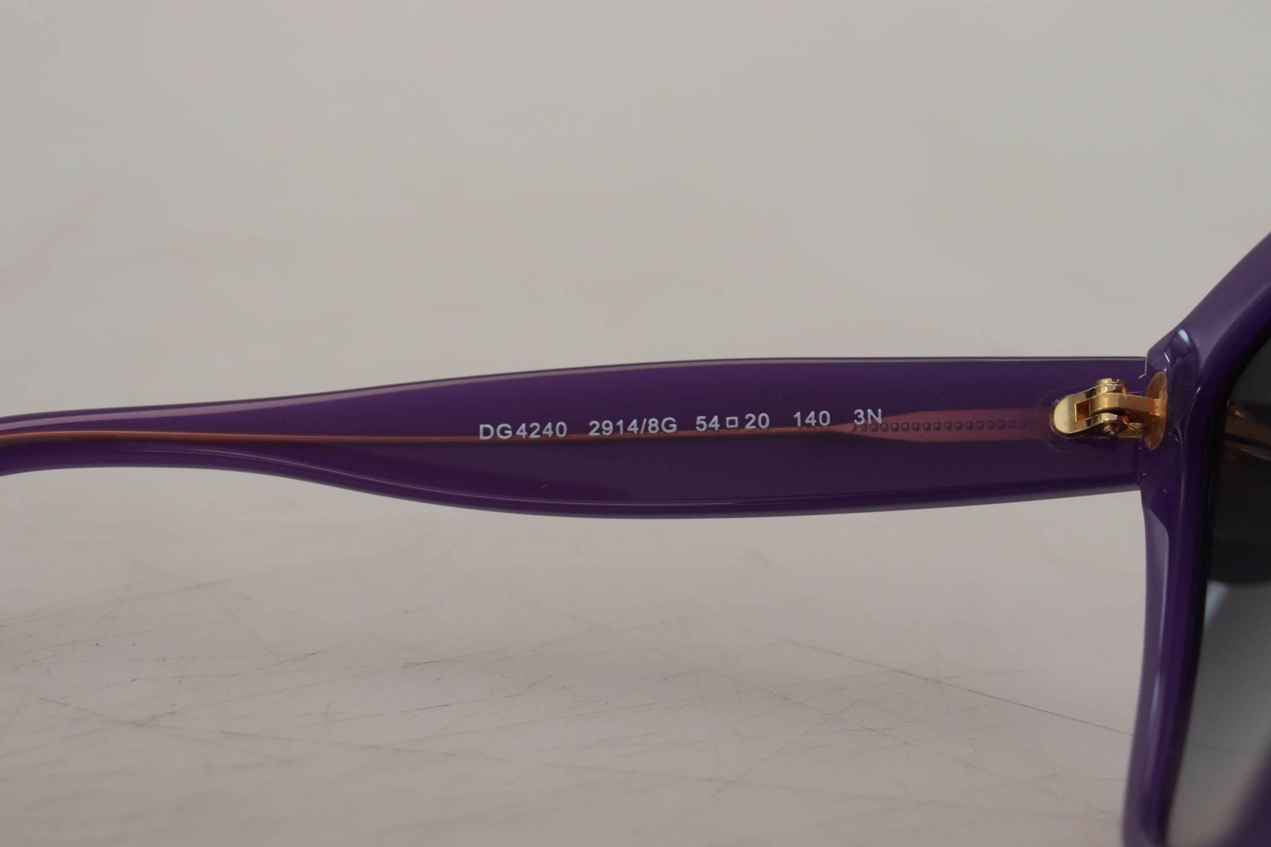Dolce & Gabbana Elegant Purple Gradient Lens Sunglasses - Hilstor