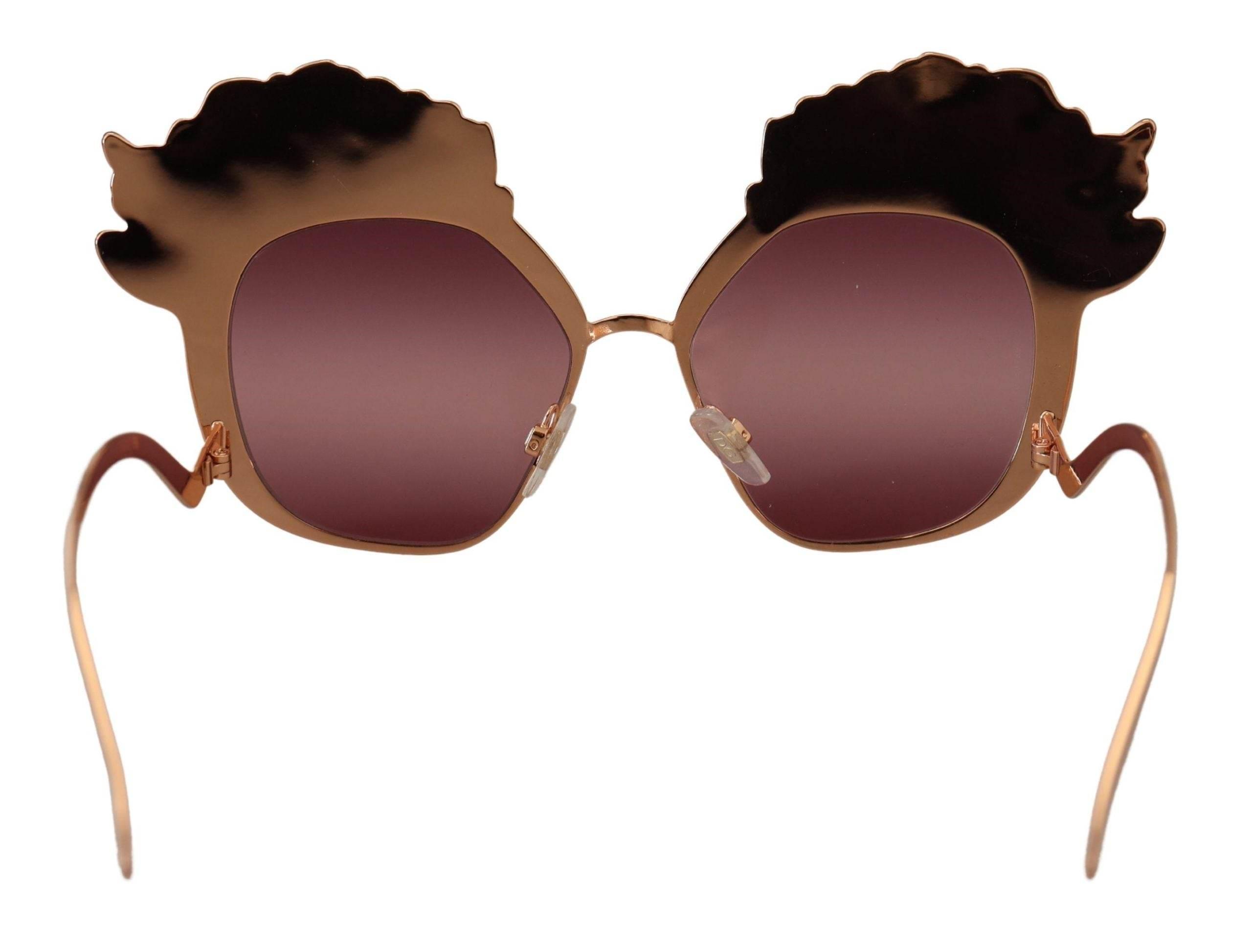 Dolce & Gabbana Chic Rose Sequin Embroidered Sunglasses - Hilstor
