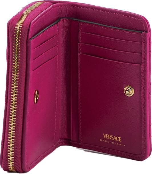 Versace Elegant Purple Quilted Leather Wallet - Hilstor
