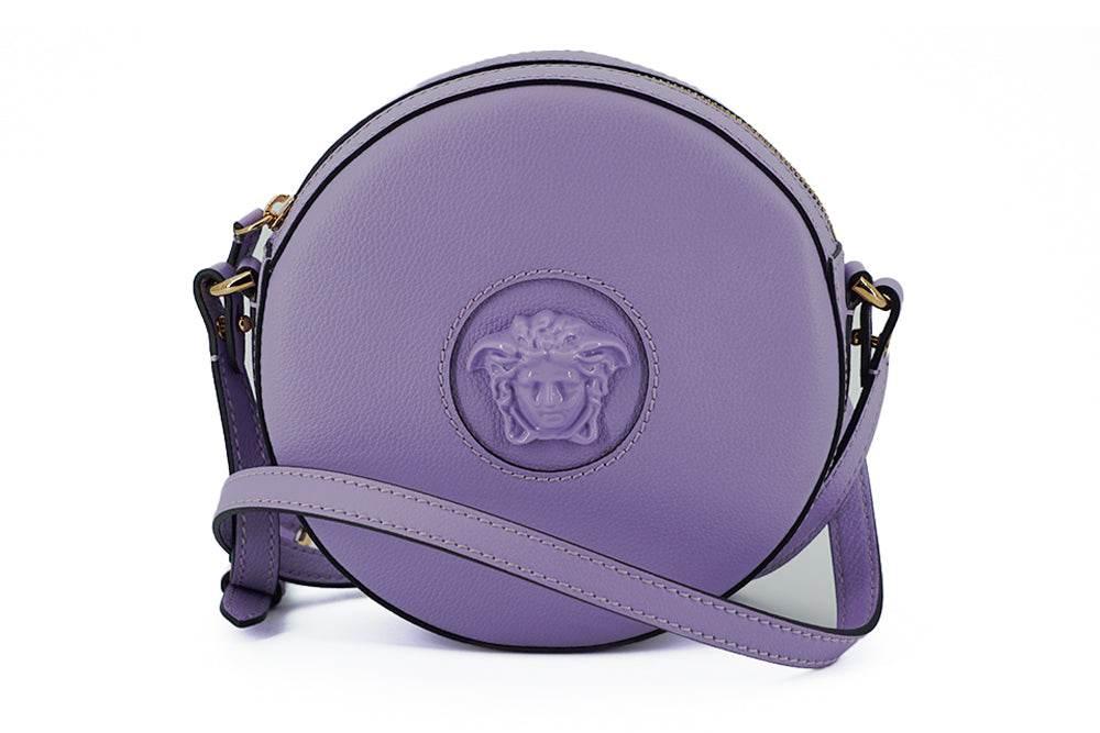 Versace Elegant Purple Round Shoulder Bag - Hilstor