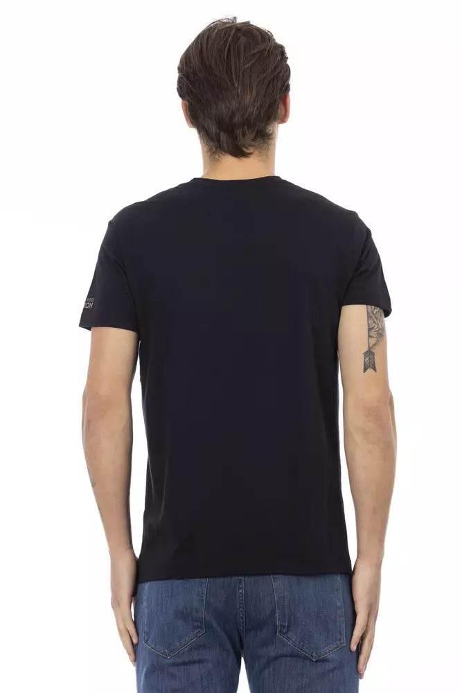Trussardi Action Black Cotton Men T-Shirt - Hilstor