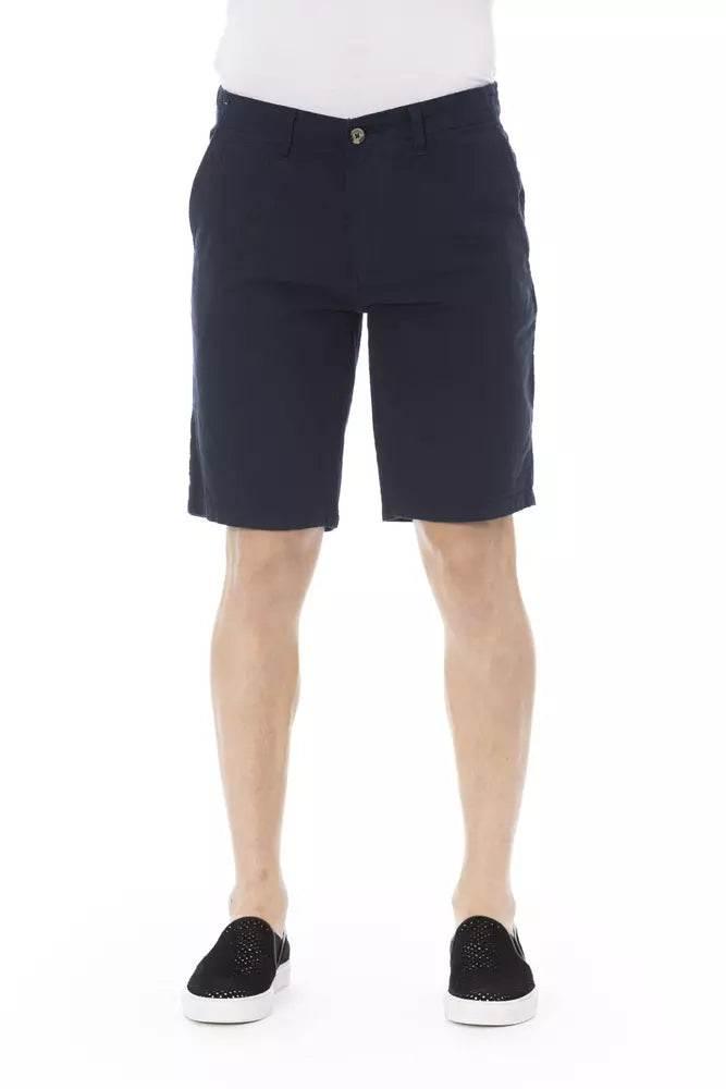 Baldinini Trend Blue Cotton Men's Bermuda Short - Hilstor