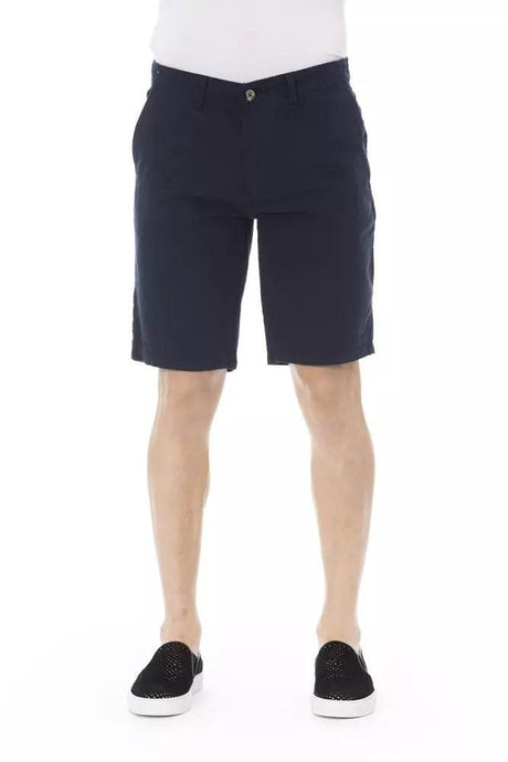 Baldinini Trend Blue Cotton Men's Bermuda Short - Hilstor