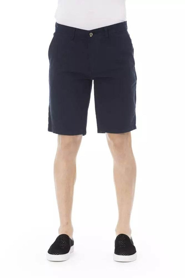 Baldinini Trend Blue Cotton Men's Bermuda Short - Hilstor