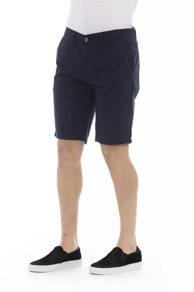 Baldinini Trend Blue Cotton Men's Bermuda Short - Hilstor