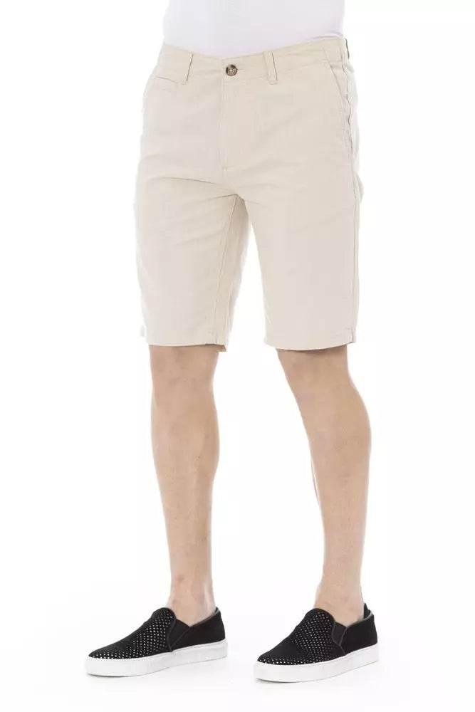 Baldinini Trend Beige Cotton Men Bermuda Short - Hilstor