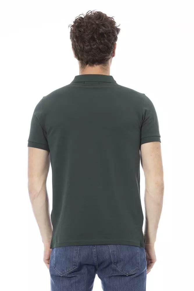 Baldinini Trend Green Cotton Men Polo Shirt - Hilstor