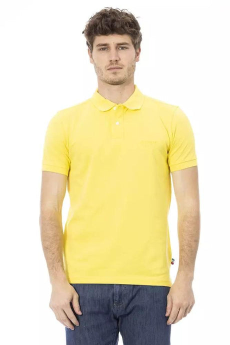 Baldinini Trend Yellow Cotton Men Polo Shirt - Hilstor
