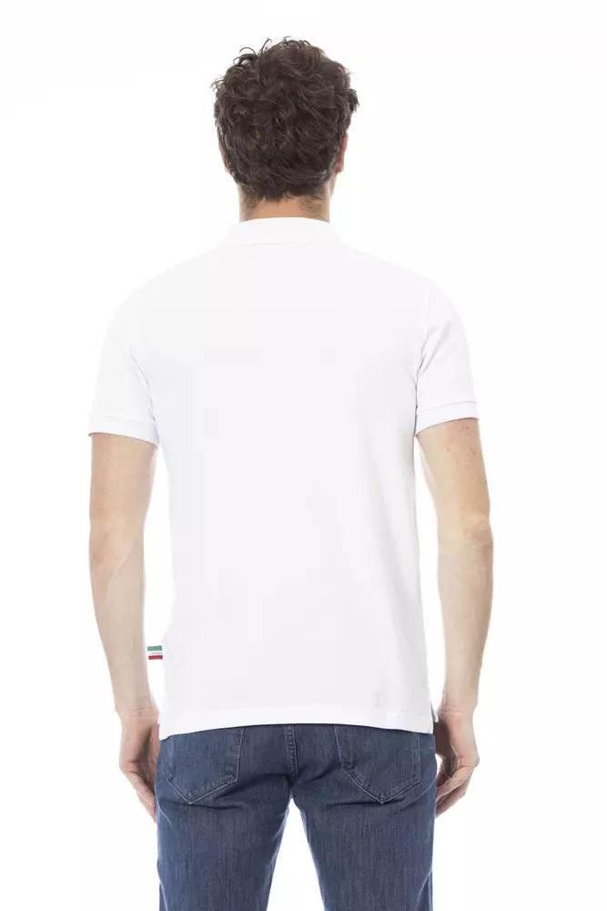 Baldinini Trend White Cotton Men Polo Shirt - Hilstor