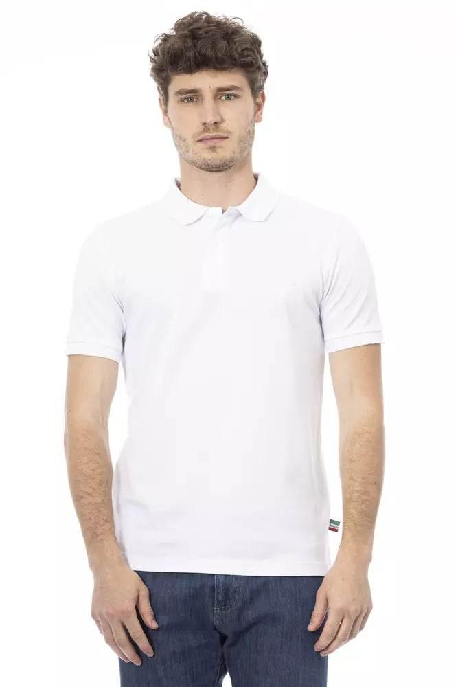 Baldinini Trend White Cotton Men Polo Shirt - Hilstor