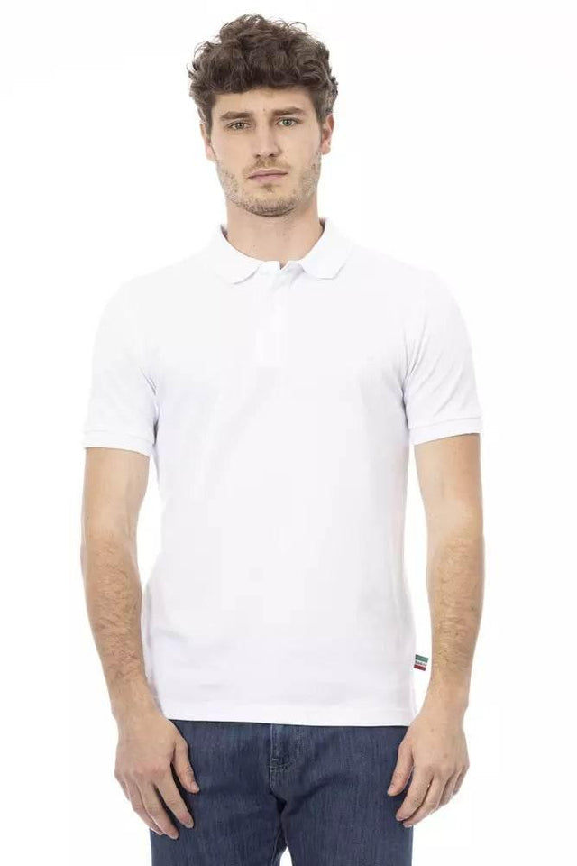 Baldinini Trend White Cotton Men Polo Shirt - Hilstor