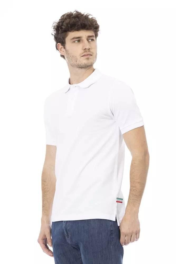 Baldinini Trend White Cotton Men Polo Shirt - Hilstor