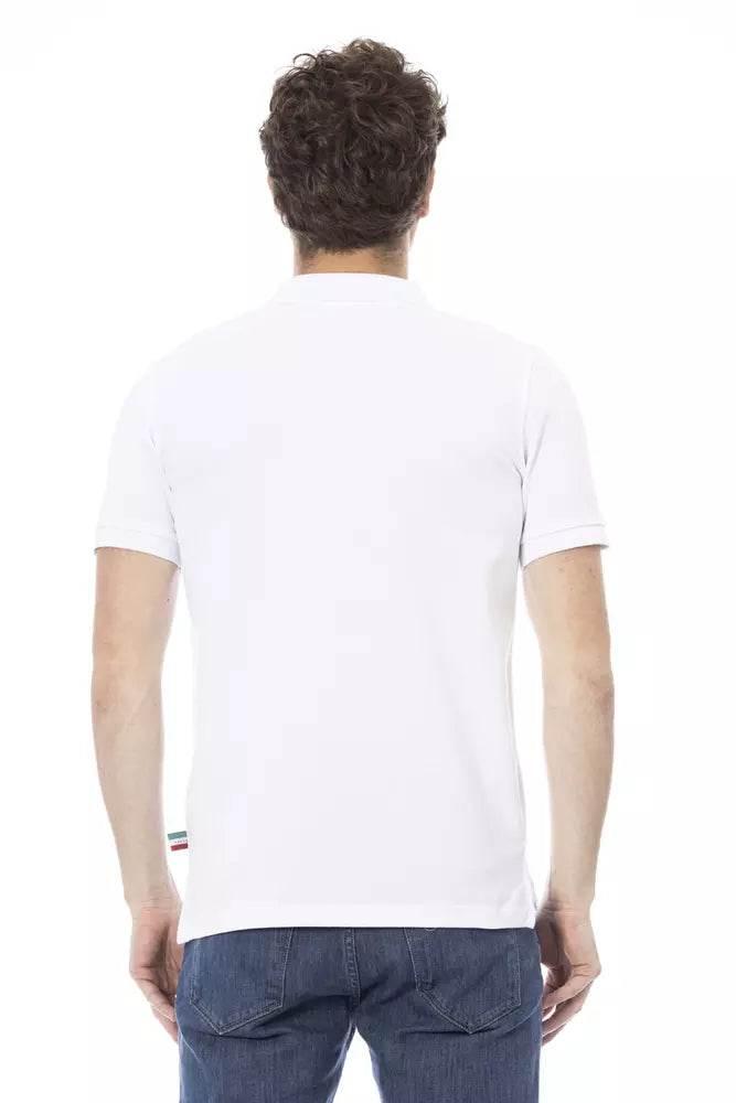 Baldinini Trend White Cotton Men Polo Shirt - Hilstor