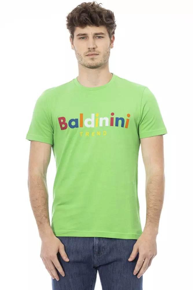 Baldinini Trend Green Cotton Men T-Shirt - Hilstor