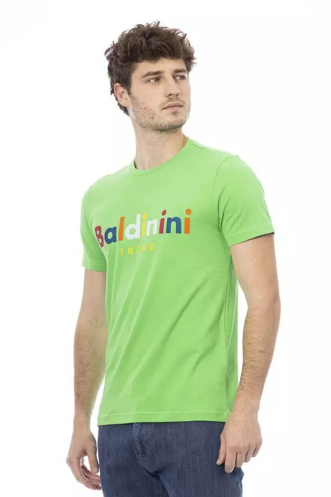 Baldinini Trend Green Cotton Men T-Shirt - Hilstor
