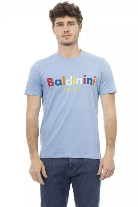 Baldinini Trend Light Blue Cotton Men T-Shirt - Hilstor