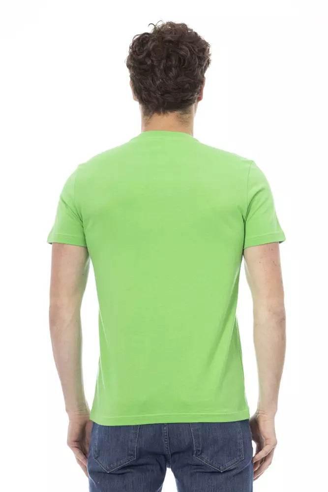 Baldinini Trend Green Cotton Men T-Shirt - Hilstor
