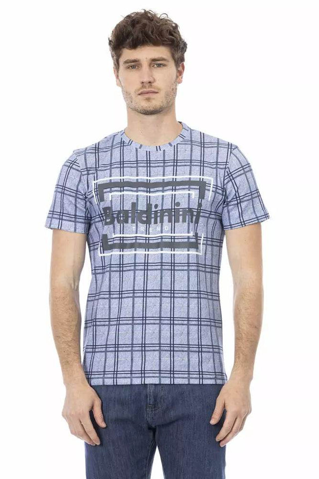 Baldinini Trend Light Blue Cotton Men T-Shirt - Hilstor