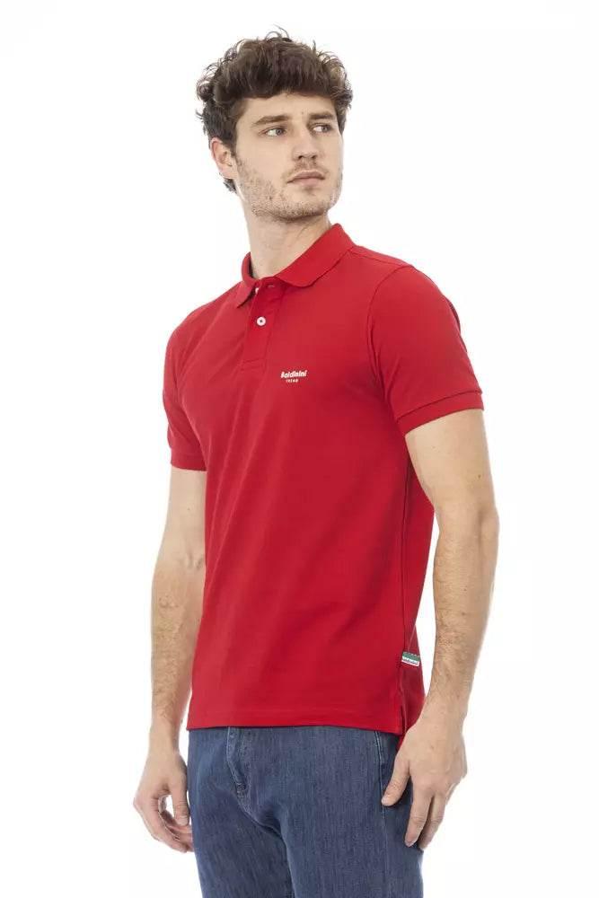 Baldinini Trend Red Cotton Men Polo Shirt - Hilstor