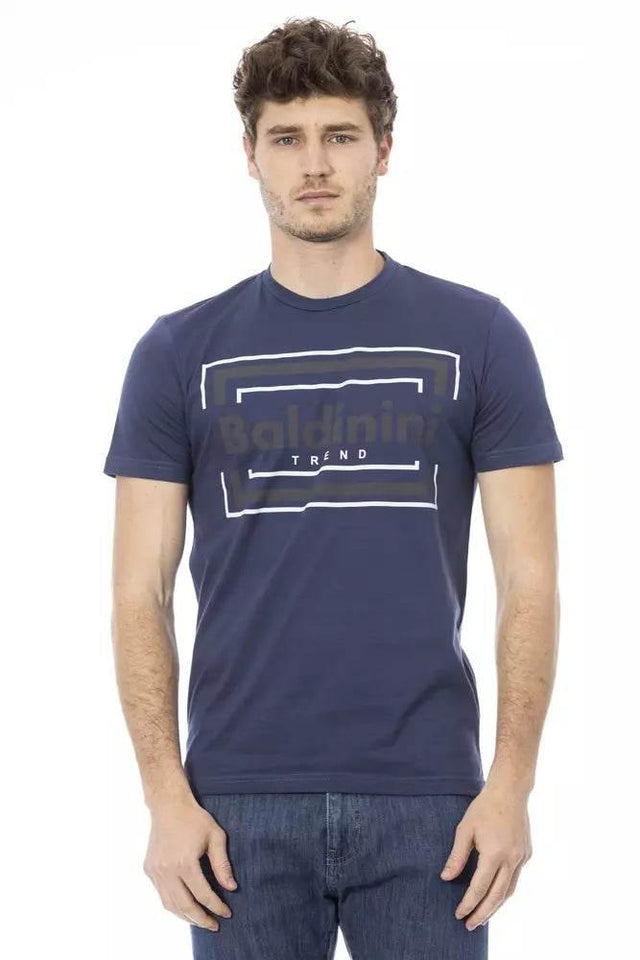 Baldinini Trend Blue Cotton Men T-Shirt - Hilstor
