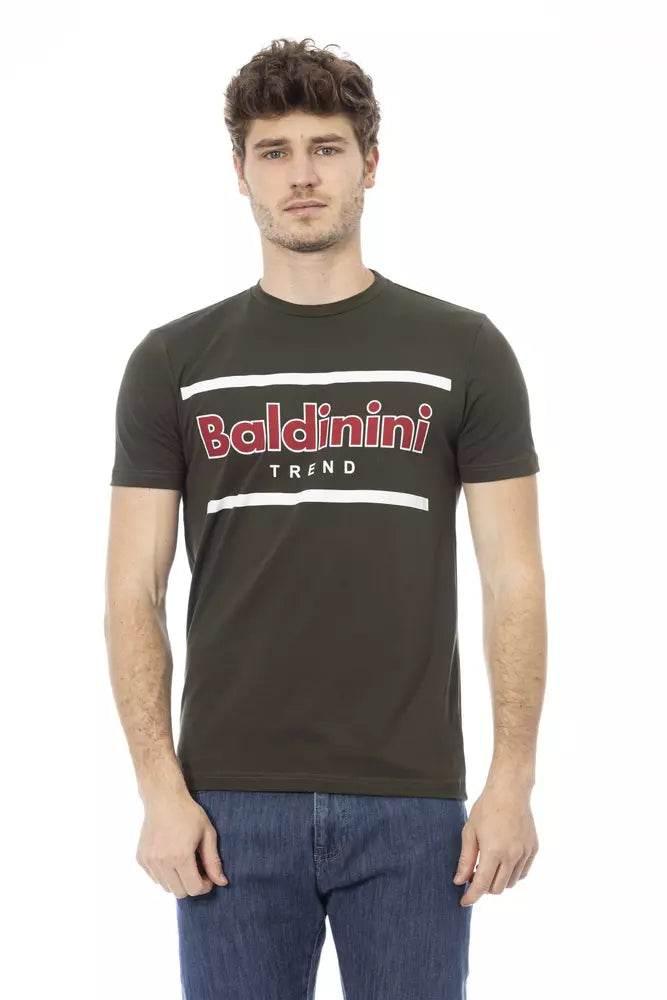 Baldinini Trend Green Cotton Men T-Shirt - Hilstor