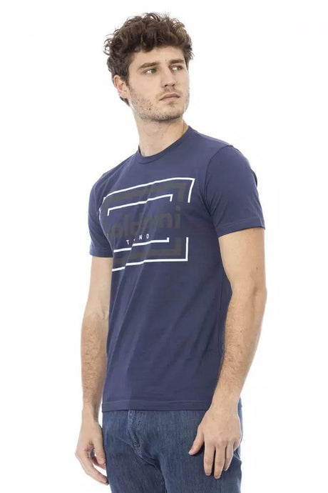 Baldinini Trend Blue Cotton Men T-Shirt - Hilstor