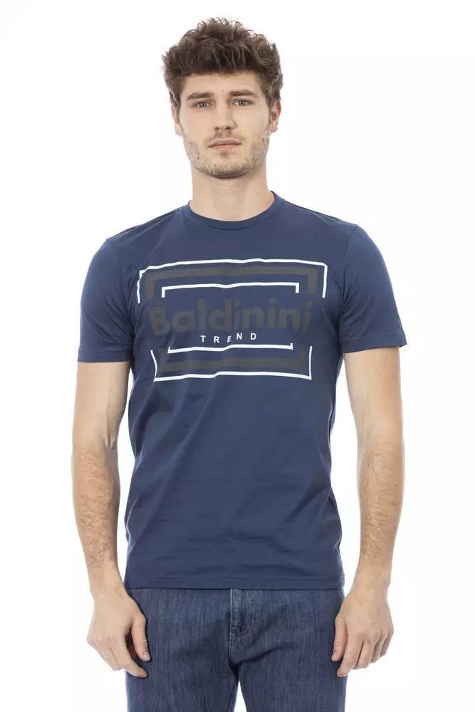 Baldinini Trend Blue Cotton Men T-Shirt - Hilstor