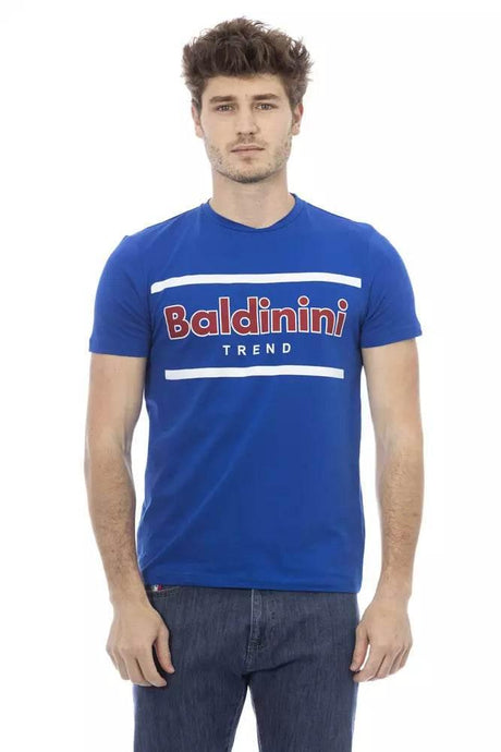 Baldinini Trend Blue Cotton Men T-Shirt - Hilstor