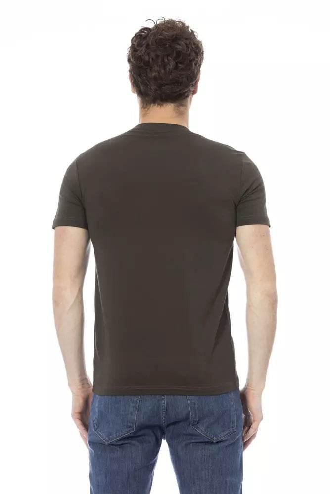 Baldinini Trend Green Cotton Men T-Shirt - Hilstor