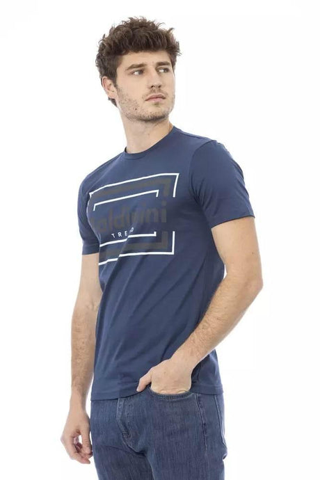 Baldinini Trend Blue Cotton Men T-Shirt - Hilstor
