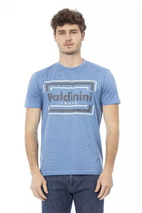 Baldinini Trend Light Blue Cotton Men T-Shirt - Hilstor
